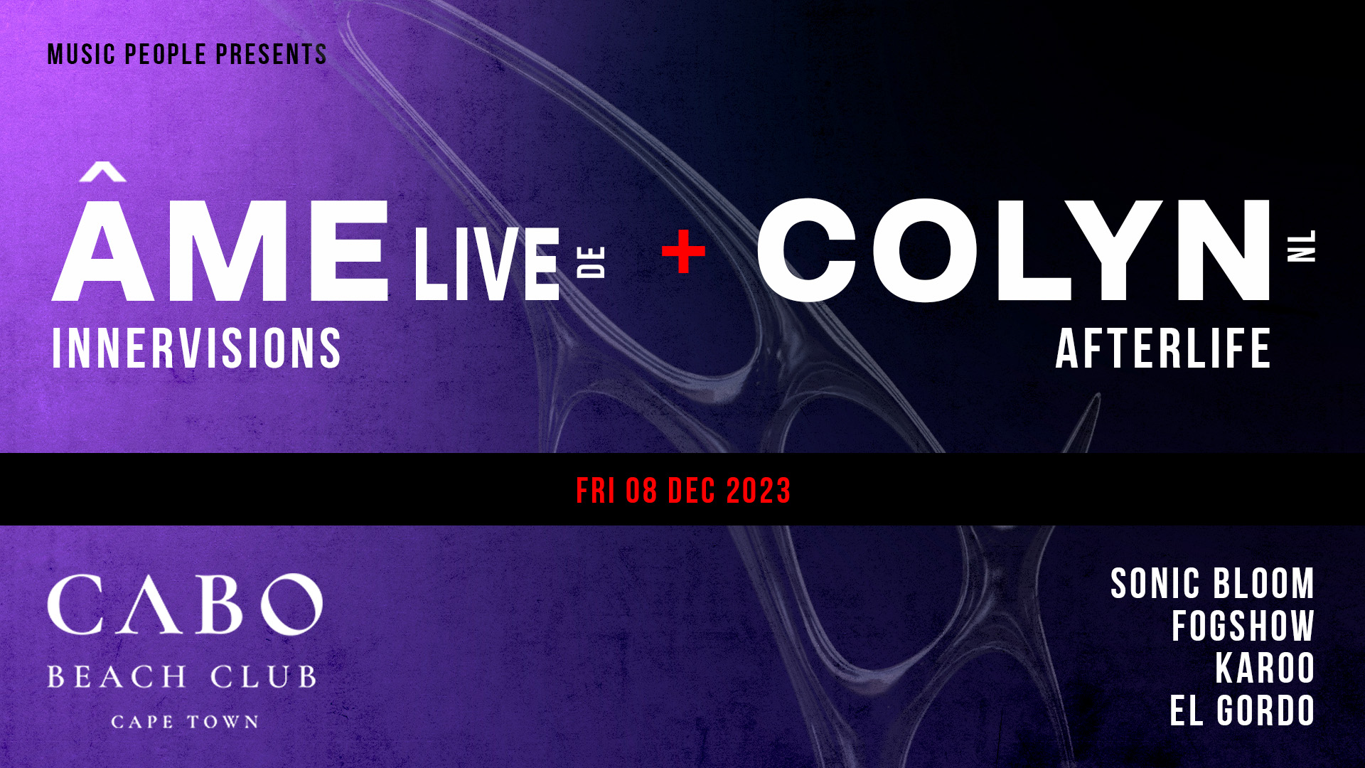 Music People Presents: ÂME Live (DE) & Colyn (NL) - Cape Town 08 December 2023