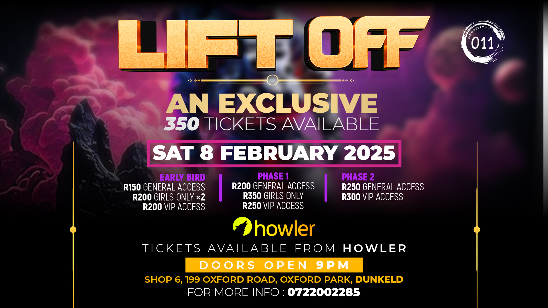 Lift Off | 8 Feb | 011 Rosebank | Howler