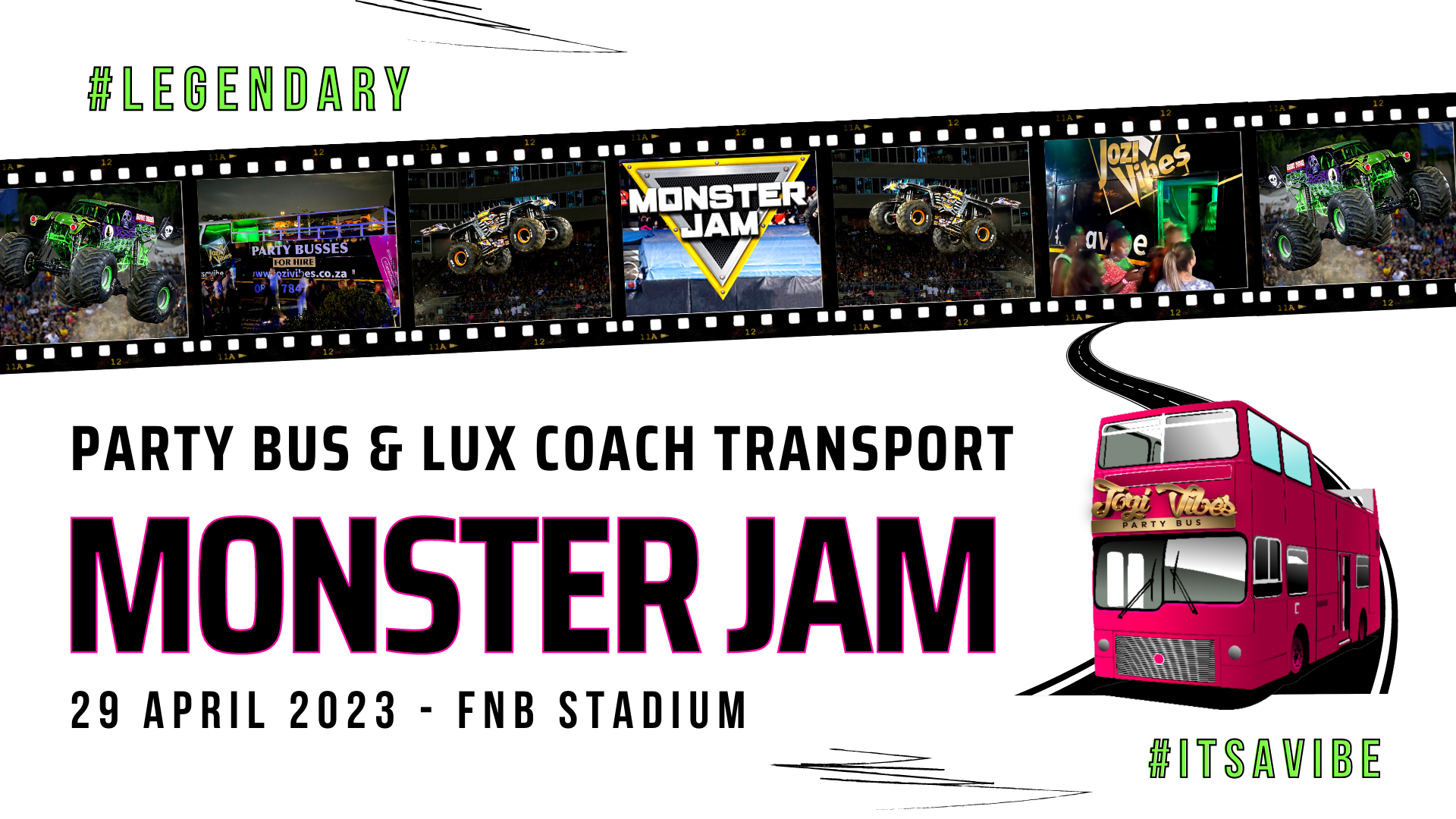 Monster Jam Johannesburg Party Bus and Luxury Coach Montecasino Park ...