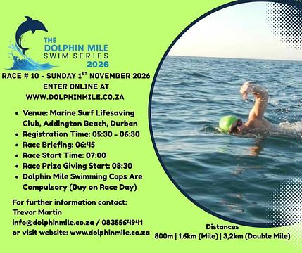 Dolphin Mile Swim # 10 - 1 November 2026